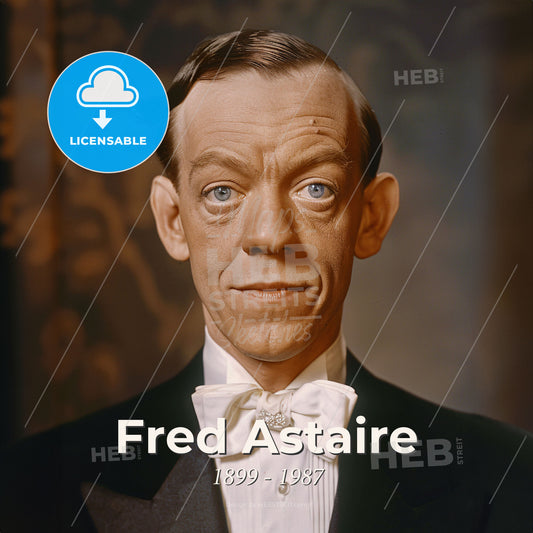 Fred Astaire, 1899 - 1987, American dancer and actor - A Man In A Suit And Bow Tie Print Template