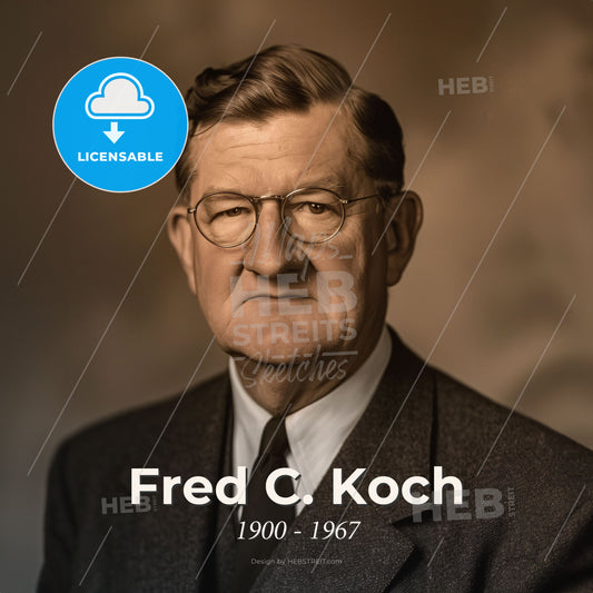 Fred C. Koch, 1900 - 1967, American chemical engineer and businessman - A Man In A Suit And Tie Print Template