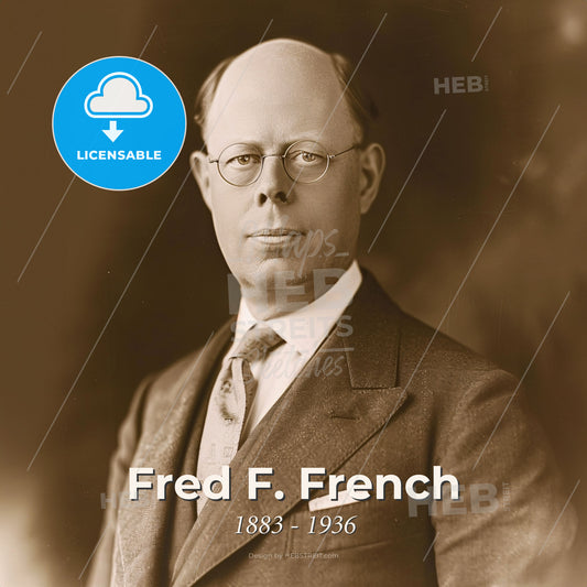 Fred F. French, 1883 - 1936, American real estate developer - A Man In A Suit And Tie Print Template