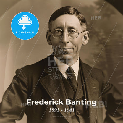 Frederick Banting, 1891 - 1941, Canadian medical scientist - A Man In A Suit And Tie Print Template