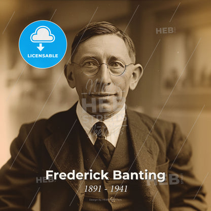 Frederick Banting, 1891 - 1941, Canadian medical scientist - A Man In A Suit And Tie Print Template
