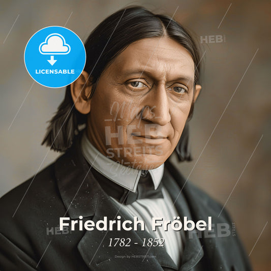 Friedrich Fröbel, 1782 - 1852, German educator - A Man In A Suit Print Template