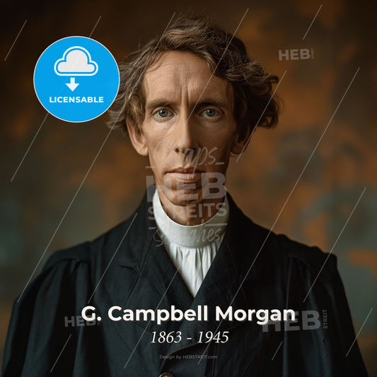 G. Campbell Morgan, 1863 - 1945, British-American preacher - A Man In A Black Robe Print Template