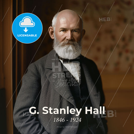 G. Stanley Hall, 1846 - 1924, American psychologist and educator - A Man With A Beard And Mustache Print Template