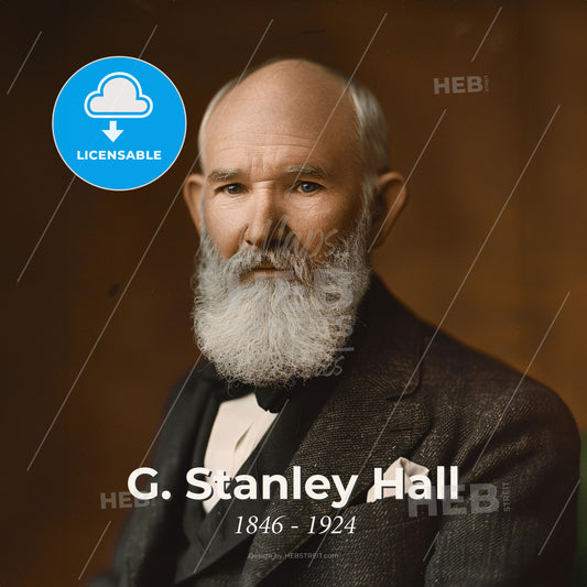G. Stanley Hall, 1846 - 1924, American psychologist and educator - A Man With A Beard Print Template