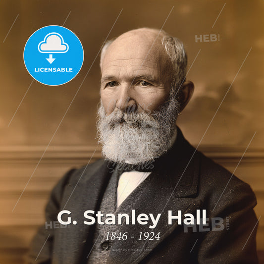 G. Stanley Hall, 1846 - 1924, American psychologist and educator - A Man With A Beard Print Template
