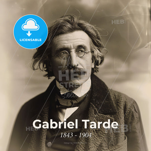 Gabriel Tarde, 1843 - 1904, French sociologist and criminologist - A Man With Glasses And A Mustache Print Template