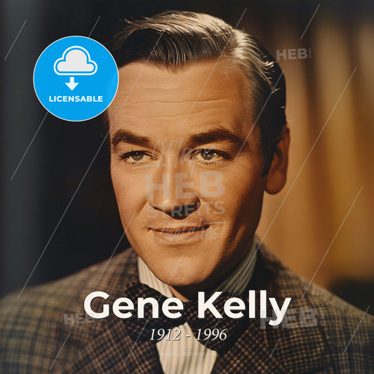 Gene Kelly, 1912 - 1996, American dancer and actor - A Man In A Suit And Bow Tie Print Template