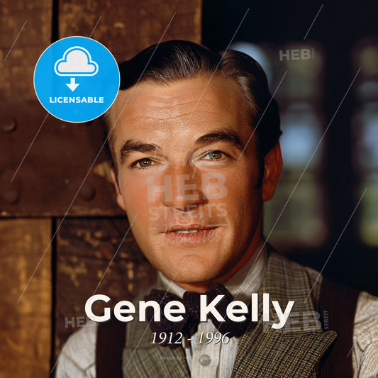 Gene Kelly, 1912 - 1996, American dancer and actor - A Man In A Bow Tie Print Template