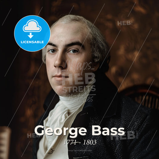 George Bass, 1771 - 1803, British explorer - A Man In A Black Coat Print Template