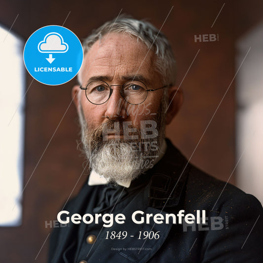 George Grenfell, 1849 - 1906, British missionary - A Man With A Beard And Glasses Print Template