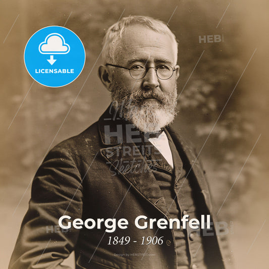 George Grenfell, 1849 - 1906, British missionary - A Man With A Beard Wearing Glasses Print Template