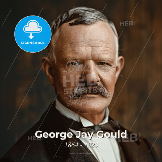 George Jay Gould, 1864 - 1923, American financier and railway executive - A Man With A Mustache Print Template