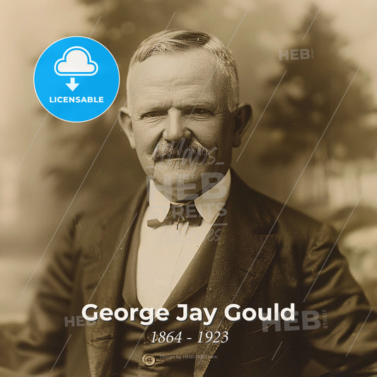 George Jay Gould, 1864 - 1923, American financier and railway executive - A Man In A Suit And Bow Tie Print Template