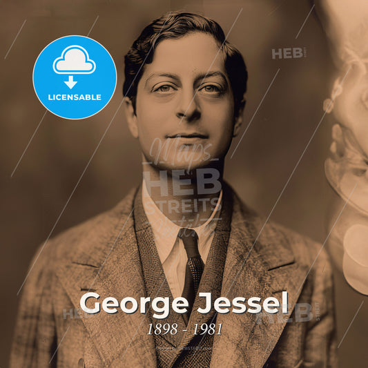 George Jessel, 1898 - 1981, American comedian and showmaster - A Man In A Suit Print Template