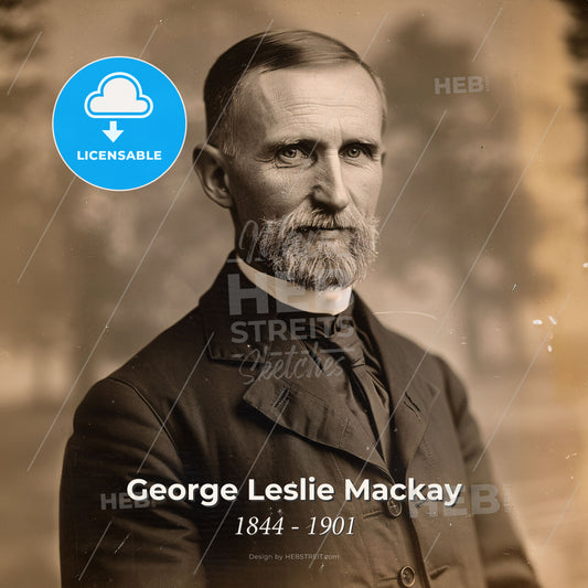 George Leslie Mackay, 1844 - 1901, Canadian missionary - A Man With A Beard And Mustache Wearing A Suit Print Template