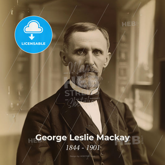 George Leslie Mackay, 1844 - 1901, Canadian missionary - A Man In A Suit Print Template
