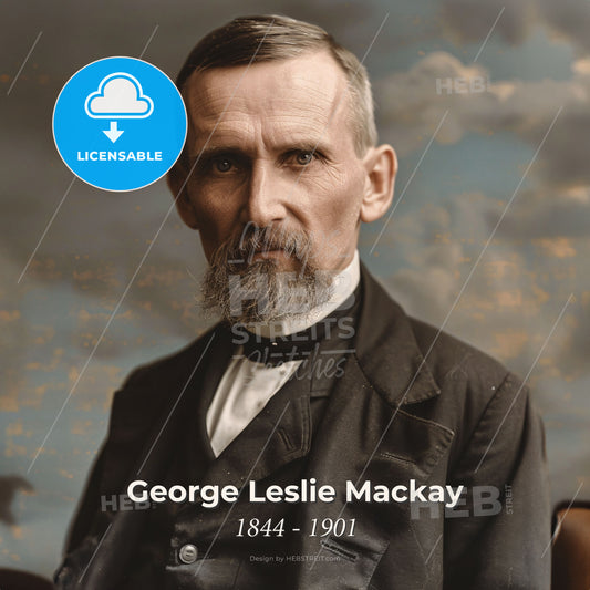 George Leslie Mackay, 1844 - 1901, Canadian missionary - A Man With A Beard Print Template
