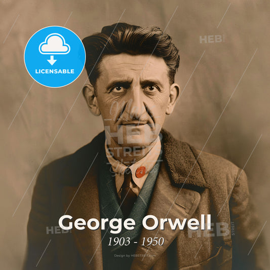 George Orwell, 1903 - 1950, British writer - A Man In A Suit Print Template