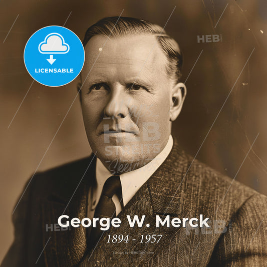 George W. Merck, 1894 - 1957, American pharmaceutical executive - A Man In A Suit And Tie Print Template