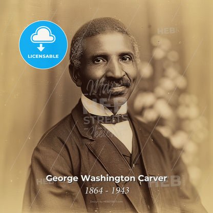 George Washington Carver, 1864 - 1943, American agricultural scientist and inventor - A Man In A Suit Print Template