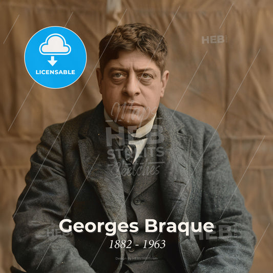 Georges Braque, 1882 - 1963, French painter - A Man In A Suit Print Template