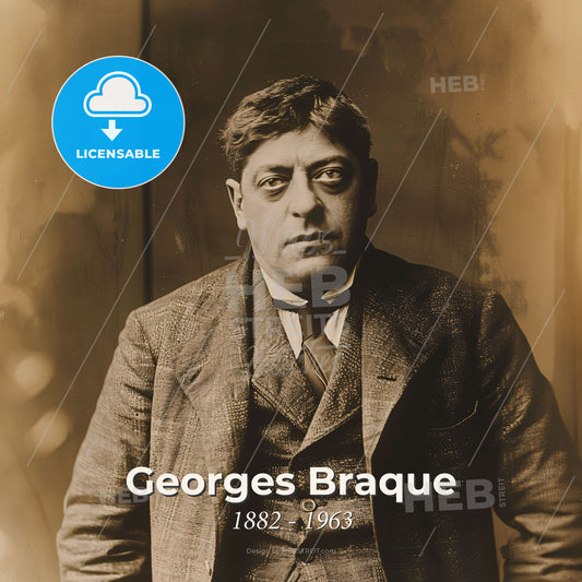 Georges Braque, 1882 - 1963, French painter - A Man In A Suit Print Template