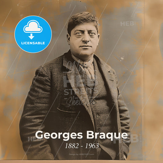 Georges Braque, 1882 - 1963, French painter - A Man In A Suit Print Template