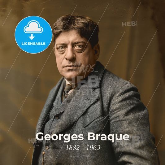 Georges Braque, 1882 - 1963, French painter - A Man In A Suit Print Template