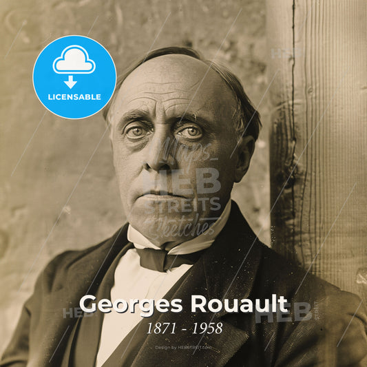 Georges Rouault, 1871 - 1958, French painter - A Man In A Suit Print Template