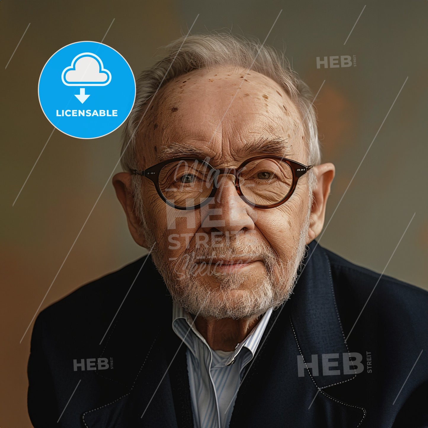 Gerhard Richter, Born: 1932, German painter - A Man With Glasses And A Beard