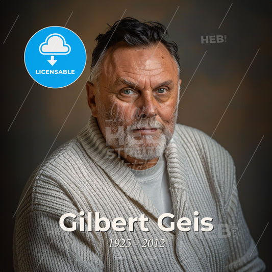 Gilbert Geis, 1925 - 2012, American criminologist - A Man With A White Beard And A White Sweater Print Template