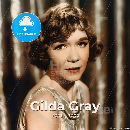 Gilda Gray, 1901 - 1959, Polish-American actress and dancer - A Woman In A Dress Print Template