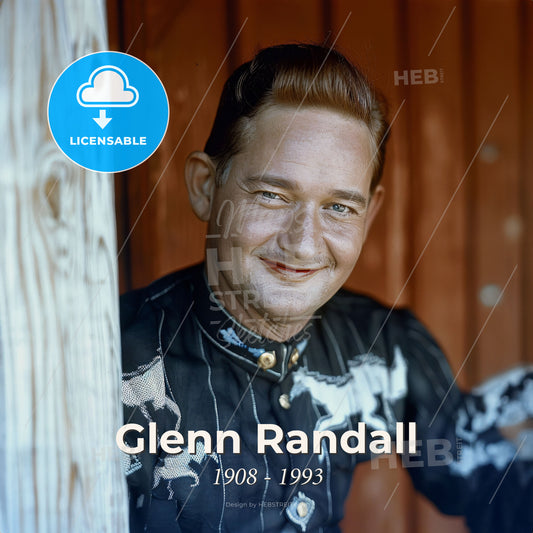 Glenn Randall, 1908 - 1993, American stuntman and actor - A Man Smiling At The Camera Print Template