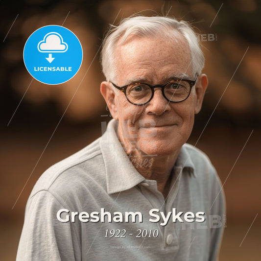 Gresham Sykes, 1922 - 2010, American criminologist - A Man Wearing Glasses And A Polo Shirt Print Template