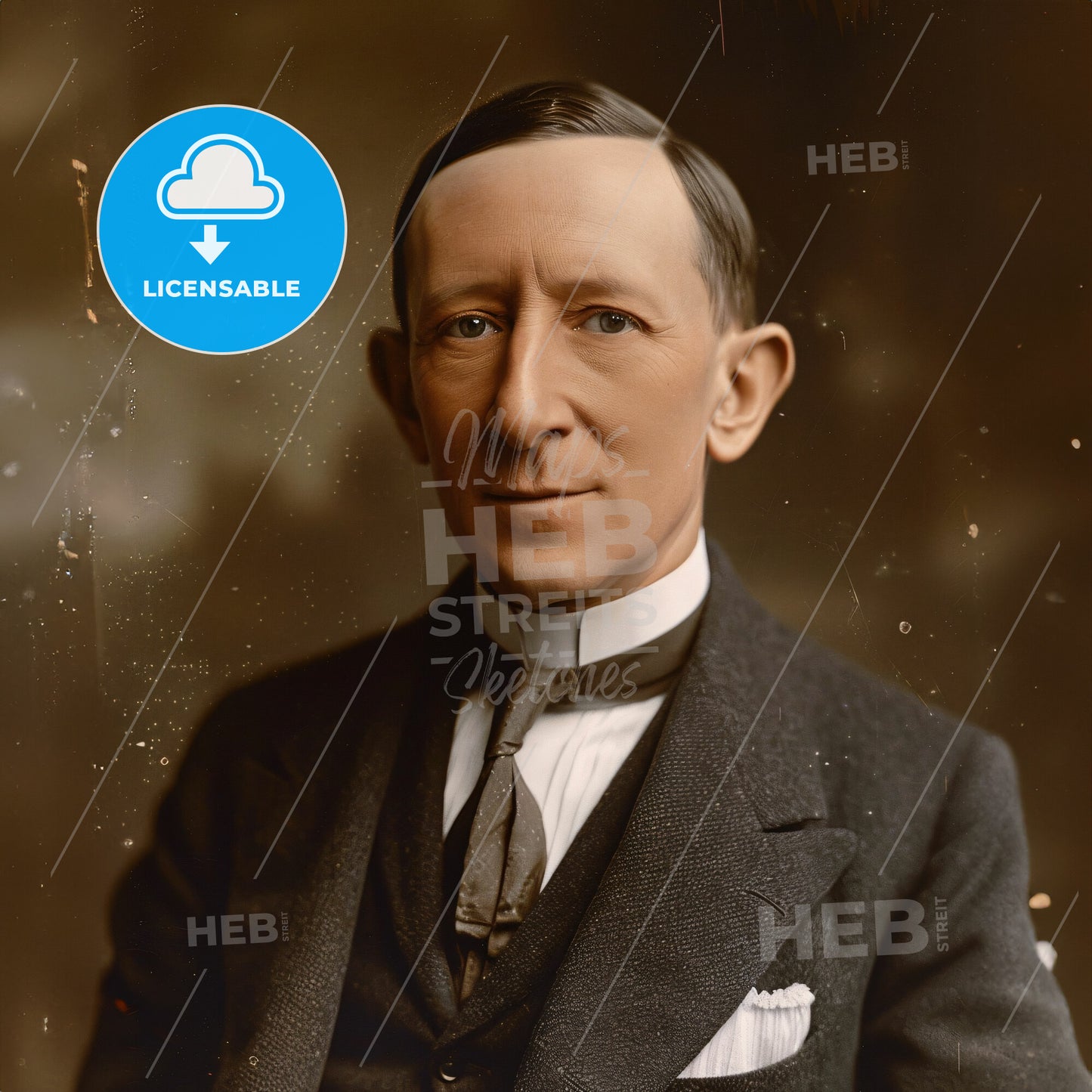 Guglielmo Marconi, 1874 - 1937, Italian inventor - A Man In A Suit