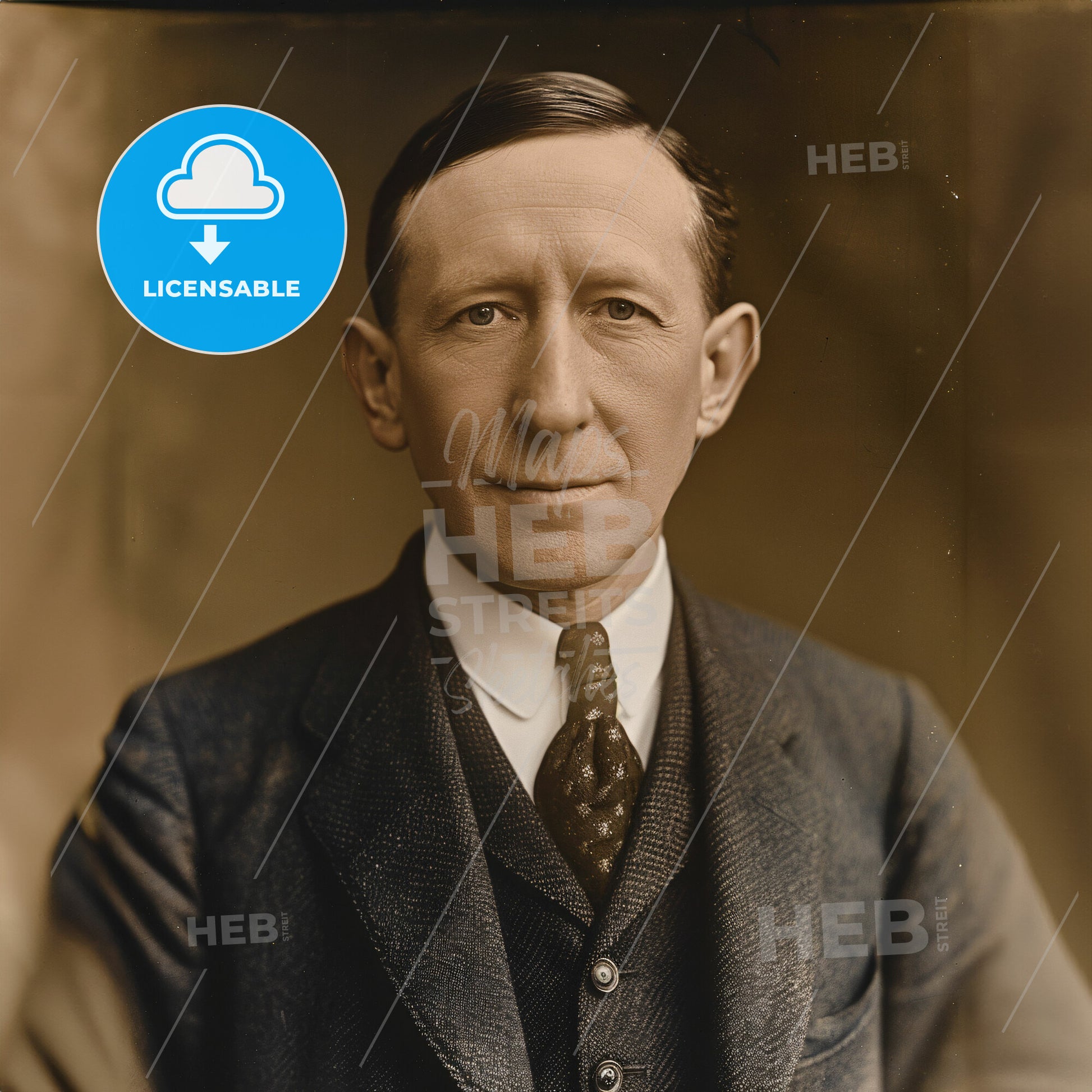 Guglielmo Marconi, 1874 - 1937, Italian inventor - A Man In A Suit And Tie