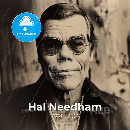 Hal Needham, 1931 - 2013, American stuntman and director - A Man Wearing Sunglasses And A Necklace Print Template