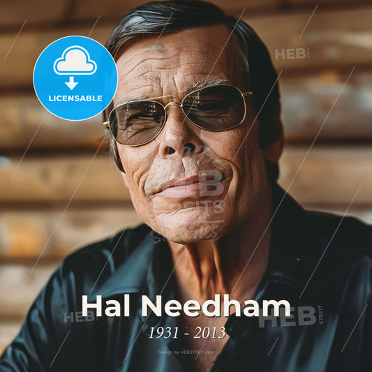 Hal Needham, 1931 - 2013, American stuntman and director - A Man Wearing Sunglasses And Black Shirt Print Template