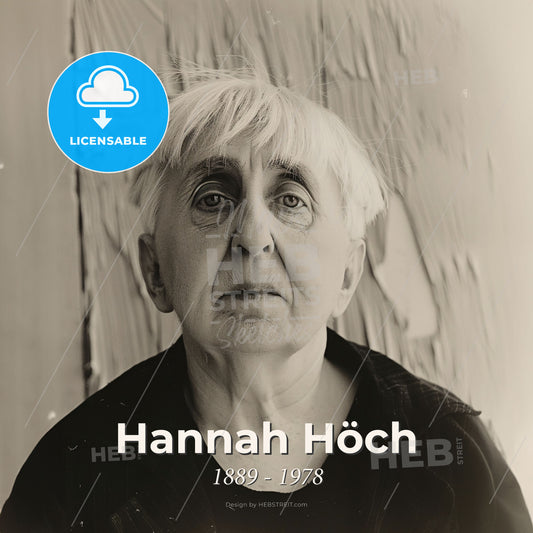 Hannah Höch, 1889 - 1978, German Dada artist - A Woman With White Hair Print Template