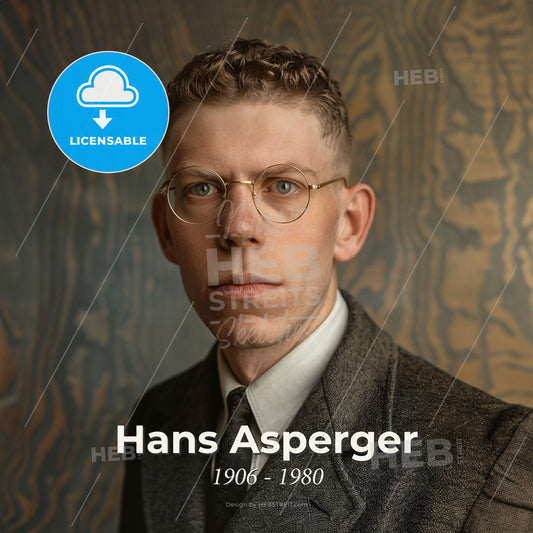 Hans Asperger, 1906 - 1980, Austrian pediatrician - A Man In A Suit And Tie Print Template