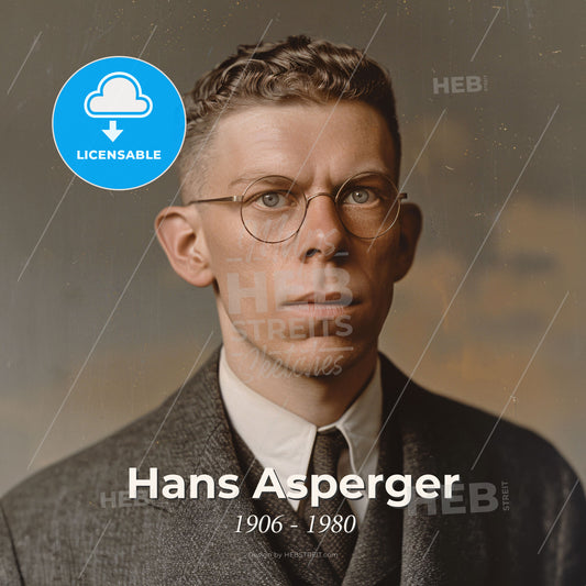 Hans Asperger, 1906 - 1980, Austrian pediatrician - A Man Wearing Glasses And A Suit Print Template