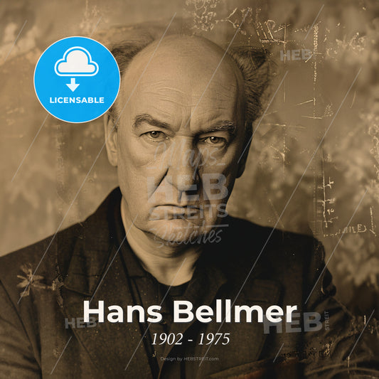 Hans Bellmer, 1902 - 1975, German artist - A Man In A Suit Print Template