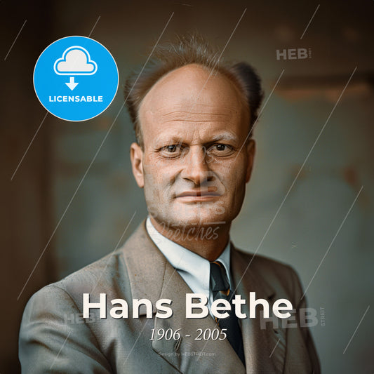 Hans Bethe, 1906 - 2005, German-American physicist - A Man In A Suit Print Template