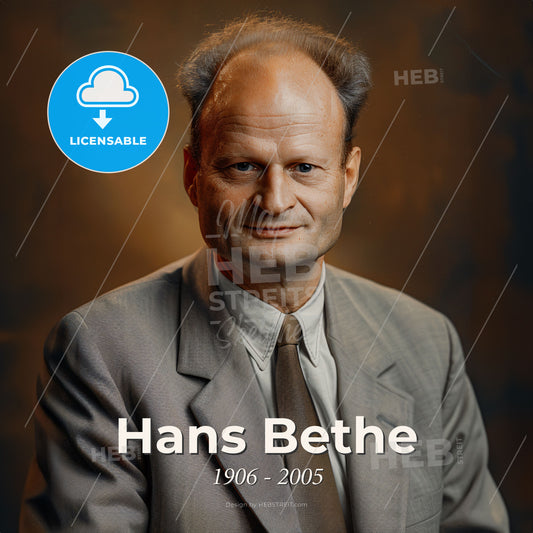 Hans Bethe, 1906 - 2005, German-American physicist - A Man In A Suit And Tie Print Template