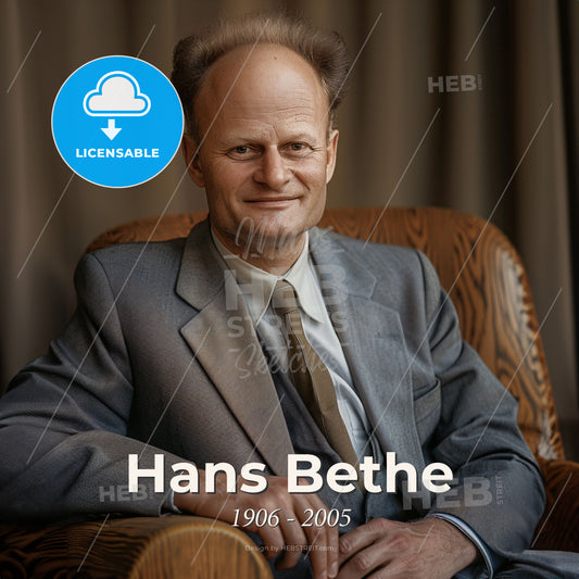 Hans Bethe, 1906 - 2005, German-American physicist - A Man In A Suit And Tie Print Template