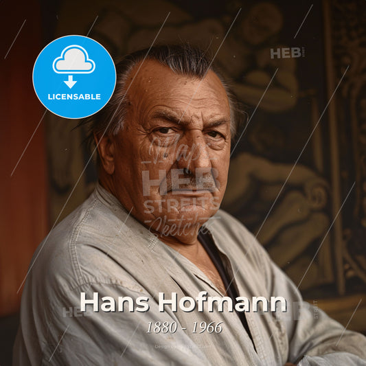 Hans Hofmann, 1880 - 1966, German-American painter - A Man With A Mustache And A Mustache Print Template