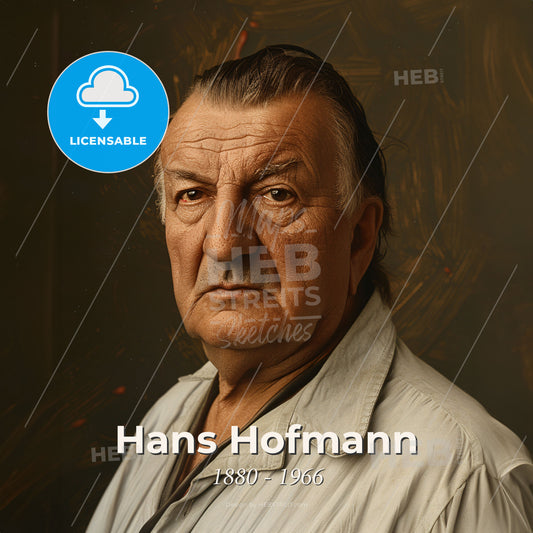 Hans Hofmann, 1880 - 1966, German-American painter - A Man With A Serious Face Print Template