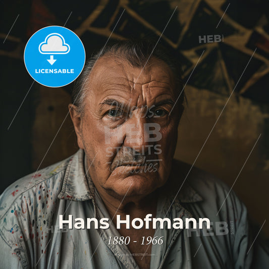 Hans Hofmann, 1880 - 1966, German-American painter - A Man Looking At The Camera Print Template