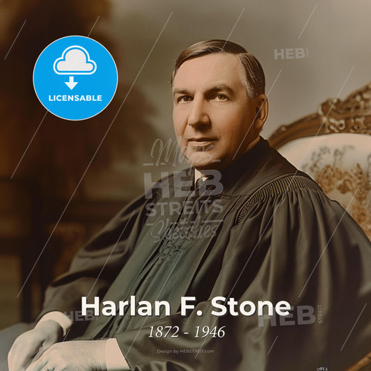 Harlan F. Stone, 1872 - 1946, American lawyer and jurist - A Man In A Robe Sitting In A Chair Print Template
